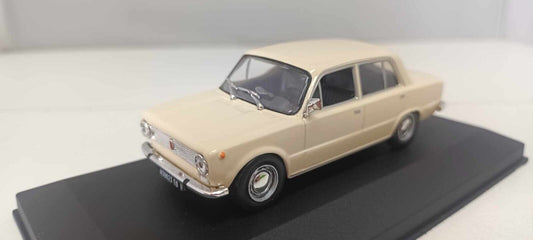 Fiat 124 L Berlina 1968 Beige Edicola 1:43 Usato + Teca Die Cast