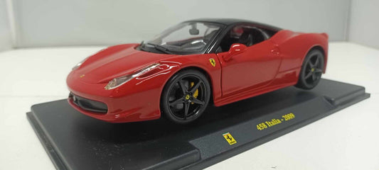 Ferrari 458 Italia 2009 Edicola / Burago Red 1:24 Ferrari Collection Usato