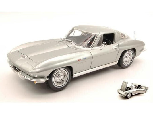 Chevrolet Corvette 1965 Silver Maisto 1:18 Nuovo 1/18