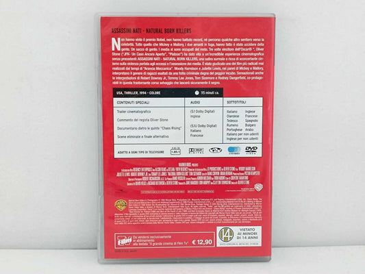 Assassini Nati Film DVD Usato Italiano Natural Born Killers Robert Downey Jr.