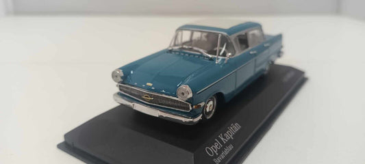 Opel Kapitan Bavariablau 1959 Blu Minichamps 1:43 Usato Limited Edition 3600 pcs