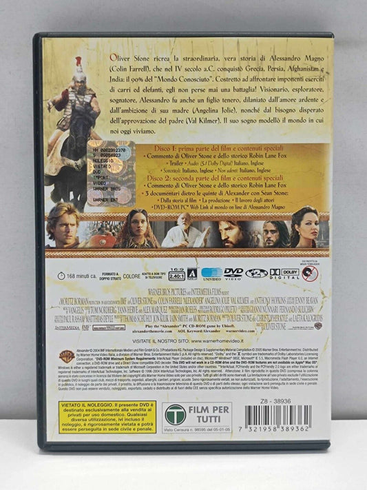 Alexander Film DVD Italiano Ita Usato Jared Leto Angelina Jolie 2 Dischi