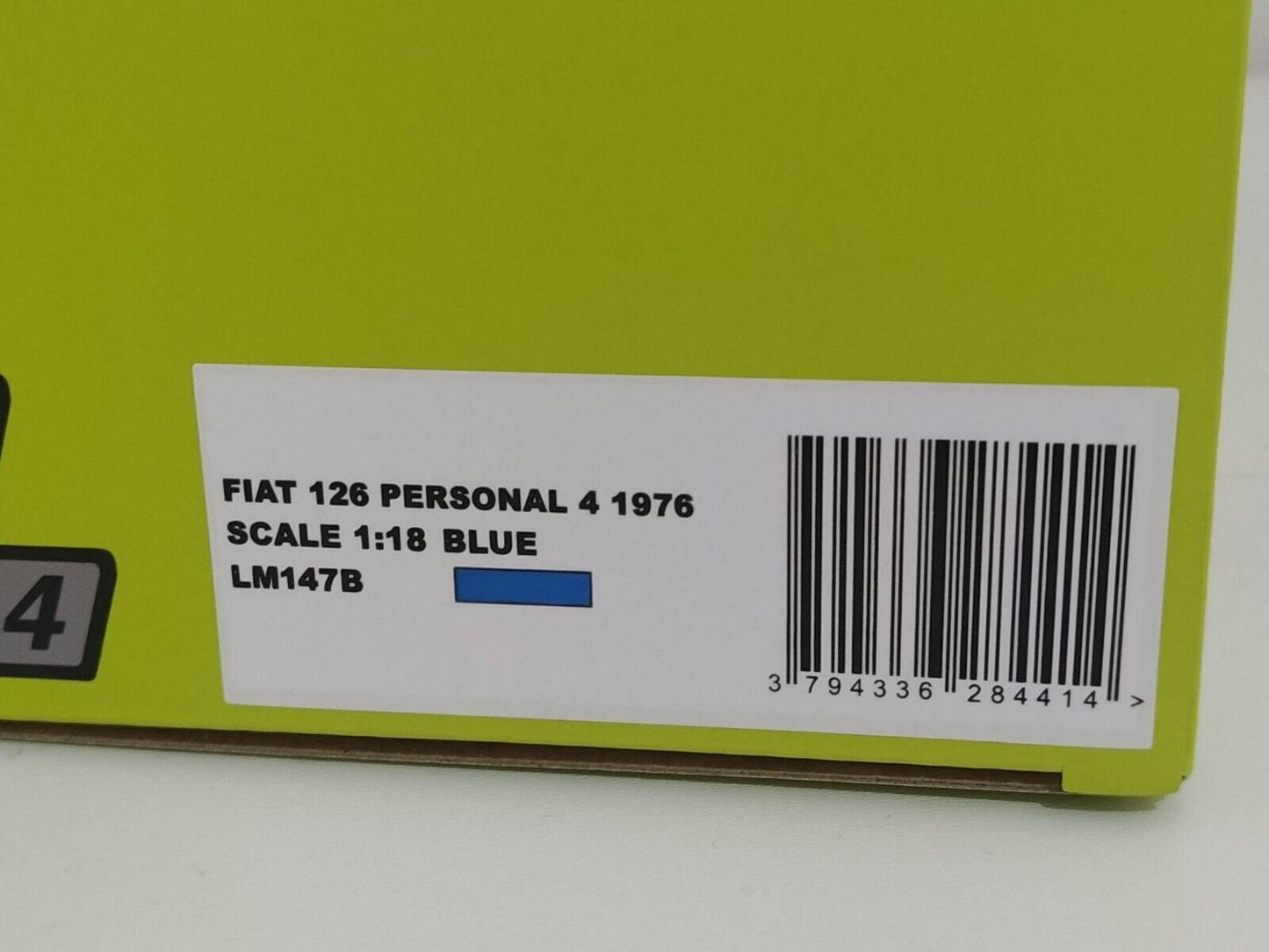 Box Fiat 126 Personal 4 Blue - Laudoracing 1:18 (Only Box)
