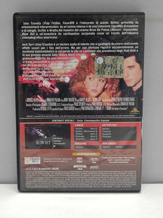 Blow Out John Travolta Nancy Allen Film DVD Italiano Usato Ita