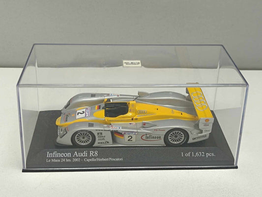 Infineon Audi R8 Le Mans 24 hrs 2002 #2 Limited Edition Minichamps 1:43 Usato