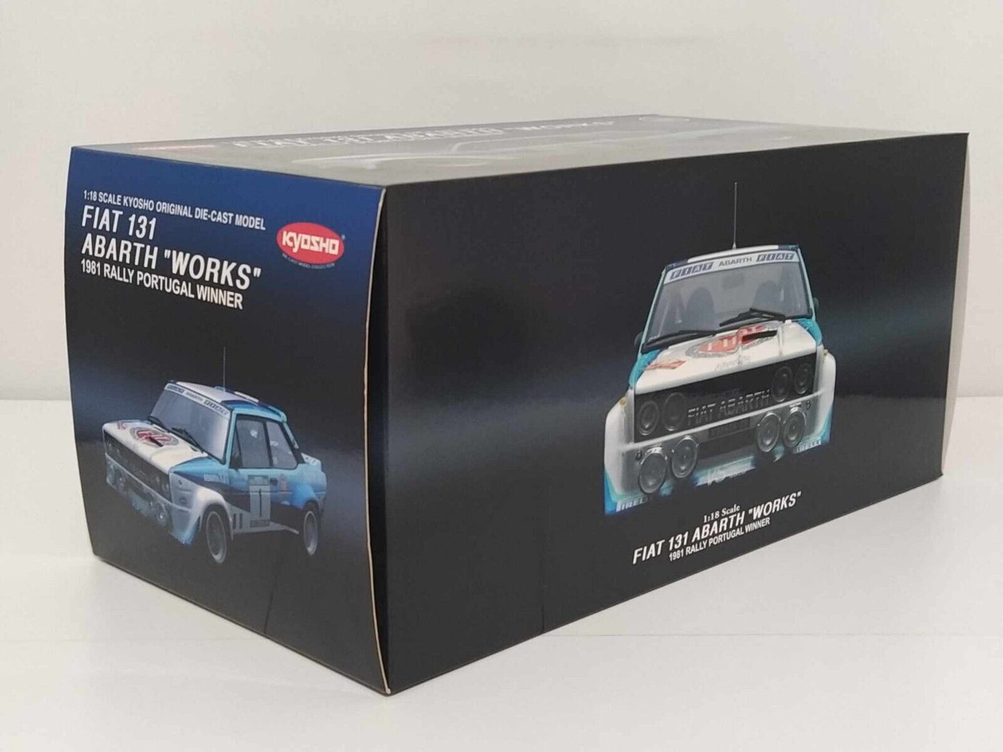 Fiat 131 Abarth "Works" Winner Rally Portugal 1981 #1 M. Alen - Kyosho 1:18 GMS