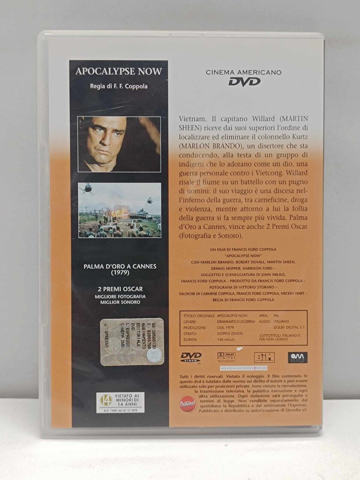 Apocalypse Now Film DVD Usato Italiano Cinema Americano Marlon Brando