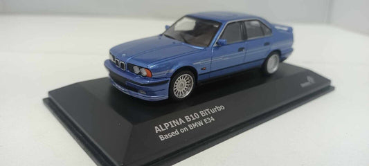 BMW E34 Alpina B10 Biturbo Solido 1:43 Blu Metallizzato Blue Met Usato + Box
