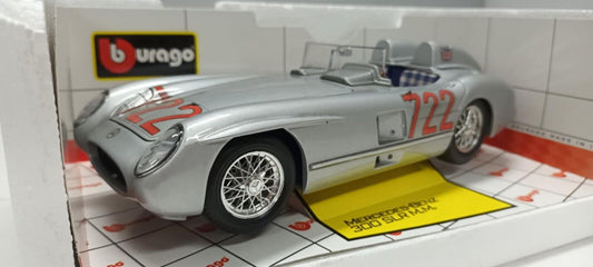 Mercedes - Benz 300 SLR M.M. #722 Burago Bburago 1:18 Made in Italy Usato 1/18