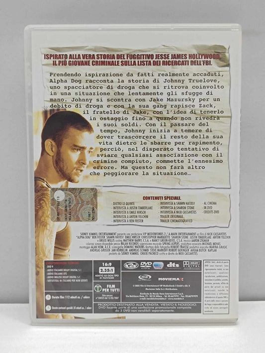 Alpha Dog Film DVD Italiano Ita Usato Sharon Stone Bruce Willis