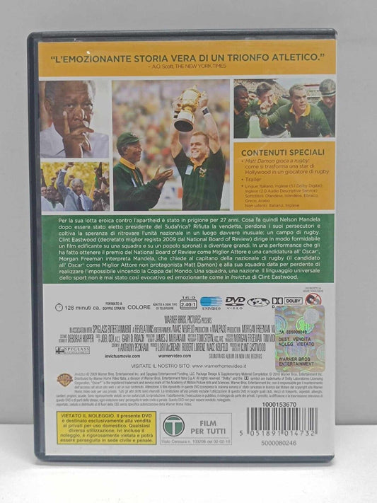 Invictus L'Invincibile Film DVD Italiano Ita Usato Matt Damon Morgan Freeman