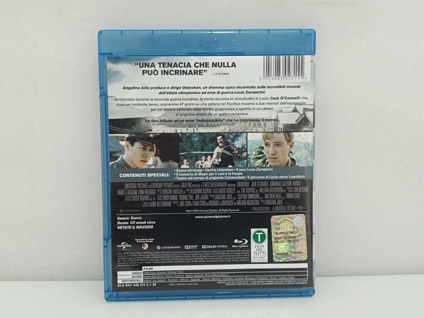 Unbroken Blu Ray Film Usato Angelina Jolie GM Shop