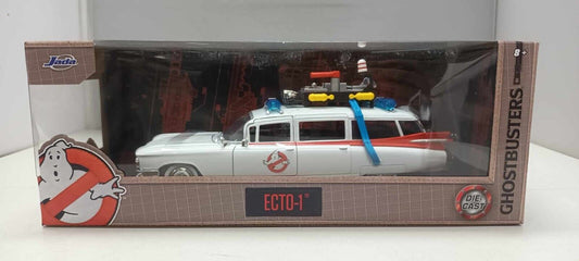 Ghostbusters Car Ecto-1 Auto Film Jada Hollywood Rides 1:24 Nuovo 1/24