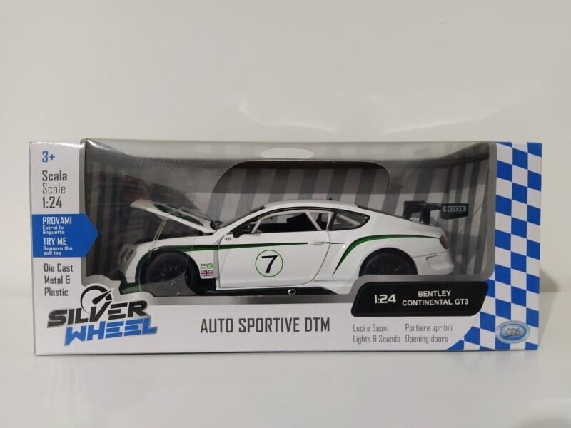 Bentley Continental GT3 - Silver Wheel 1:24 GM Shop