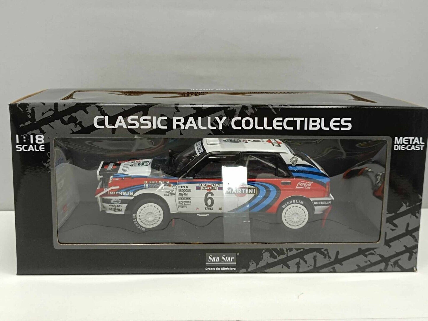 Lancia Delta HF Integrale 16v Winner 1991 Safari Kenya Kankkunen Sun Star 1:18