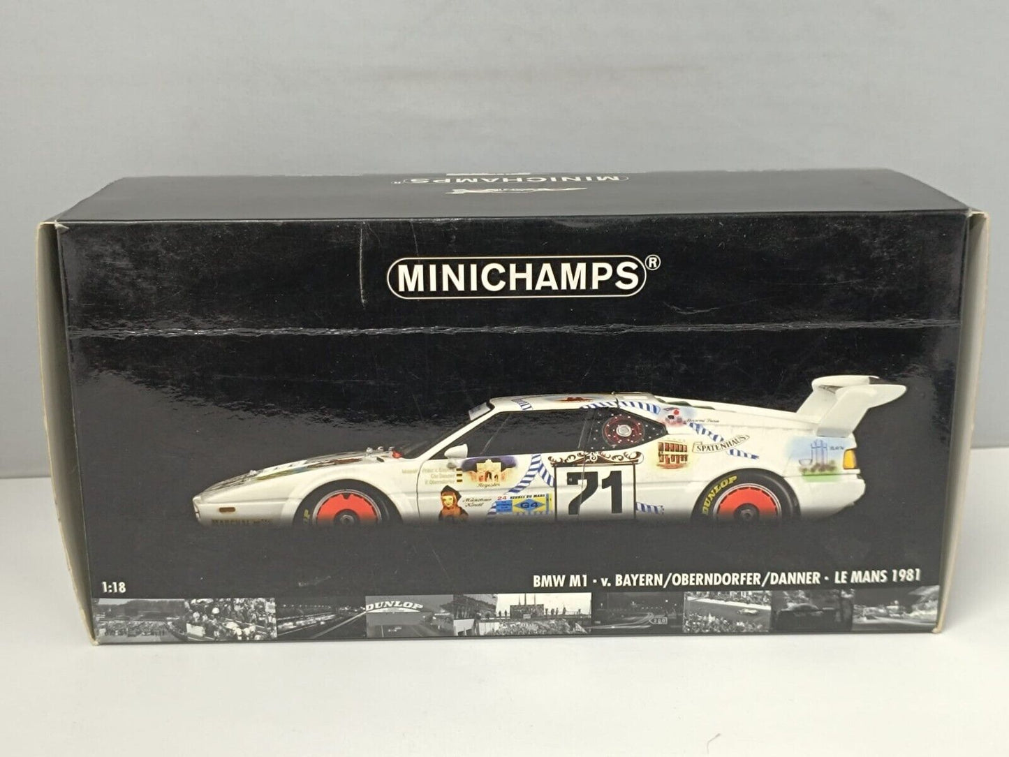 BMW M1 V. Bayern / Oberndorfer / Danner #71 Le Mans 1981 Minichamps 1:18 Usato