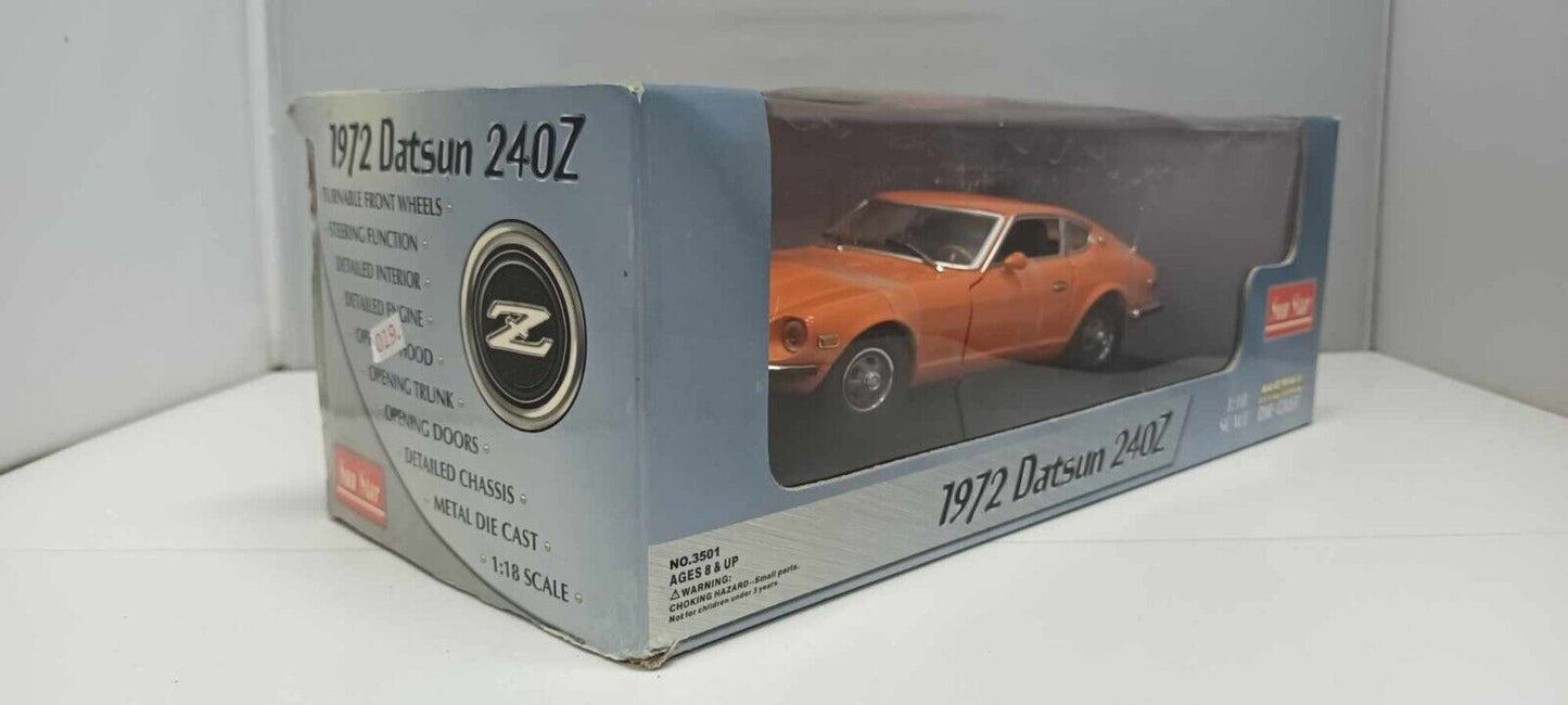 Datsun 240Z 1972 240 Z Sun Star 1:18 Arancione Orange Usato + Box GM Shop
