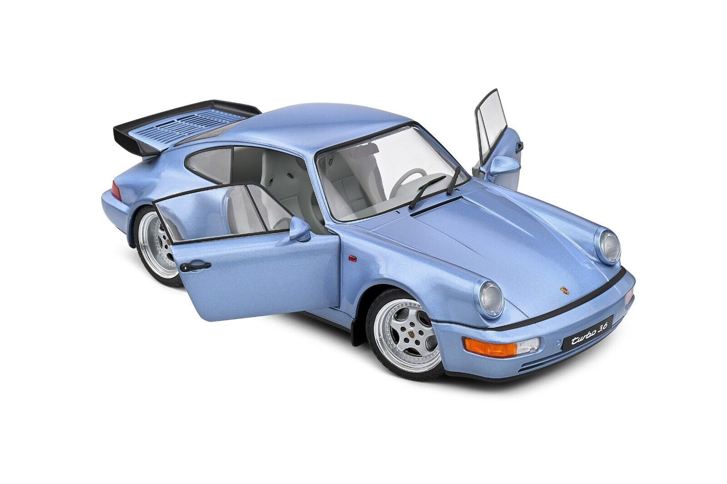 Porsche 911 - 964 Turbo 1990 Blu Horizon Blue Metallizzato Solido 1:18 Nuovo