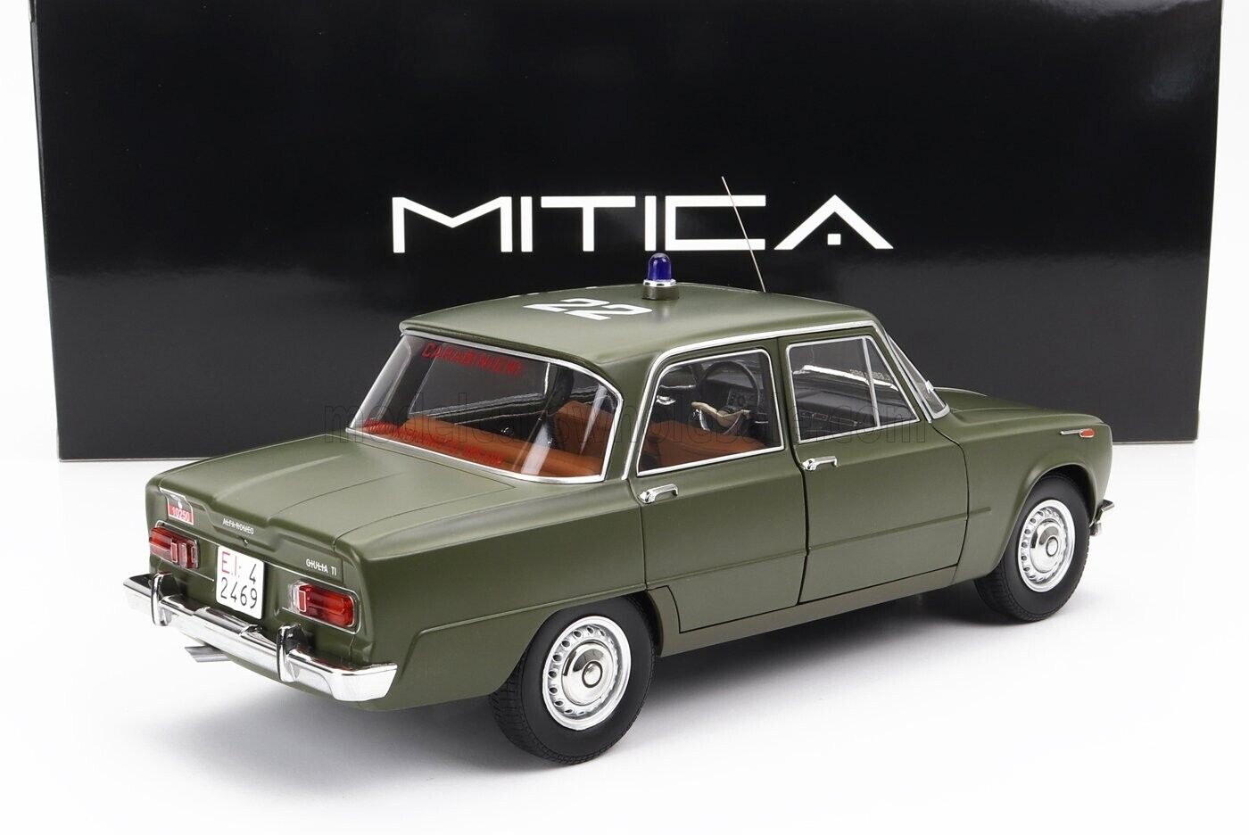 Alfa Romeo Giulia 1.6 Ti 1963 Carabinieri Roma Pronto Intervento Mitica 1:18