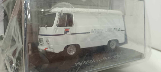 Peugeot J7 - FILA 1975 1:43 Edicola Veicoli Pubblicitari Epoca + Fascicolo