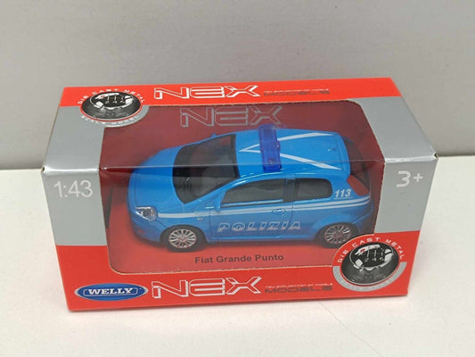 Fiat Grande Punto Polizia Police 2006 Welly Nex 1:43 Nuovo