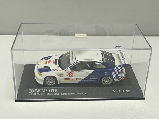BMW M3 GTR ALMS Petit Le Mans 2001 #42 Limited 2.016 Pz Minichamps 1:43 Usato