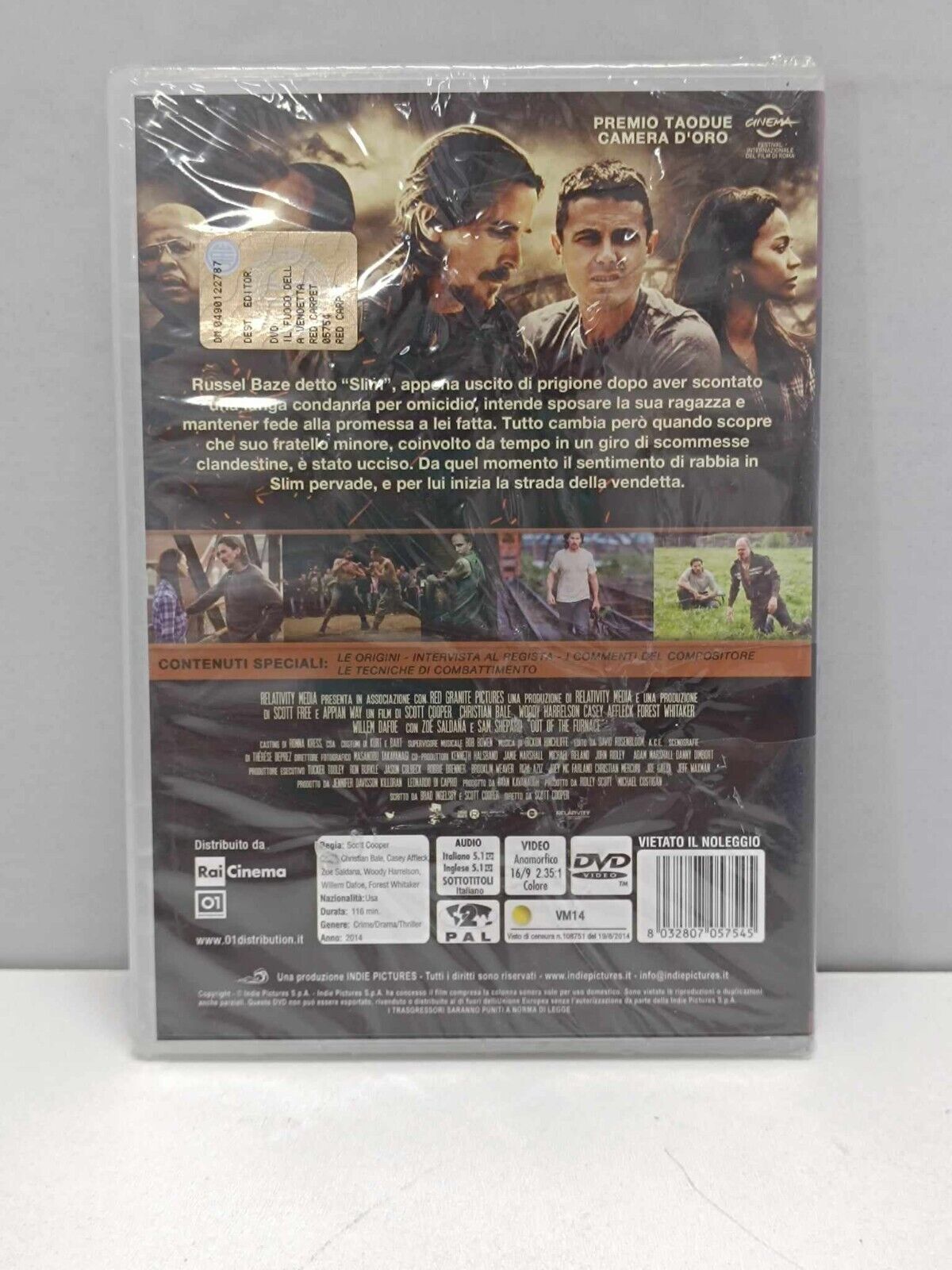 Il Fuoco Della Vendetta Film DVD Italiano Ita Nuovo Christian Bale