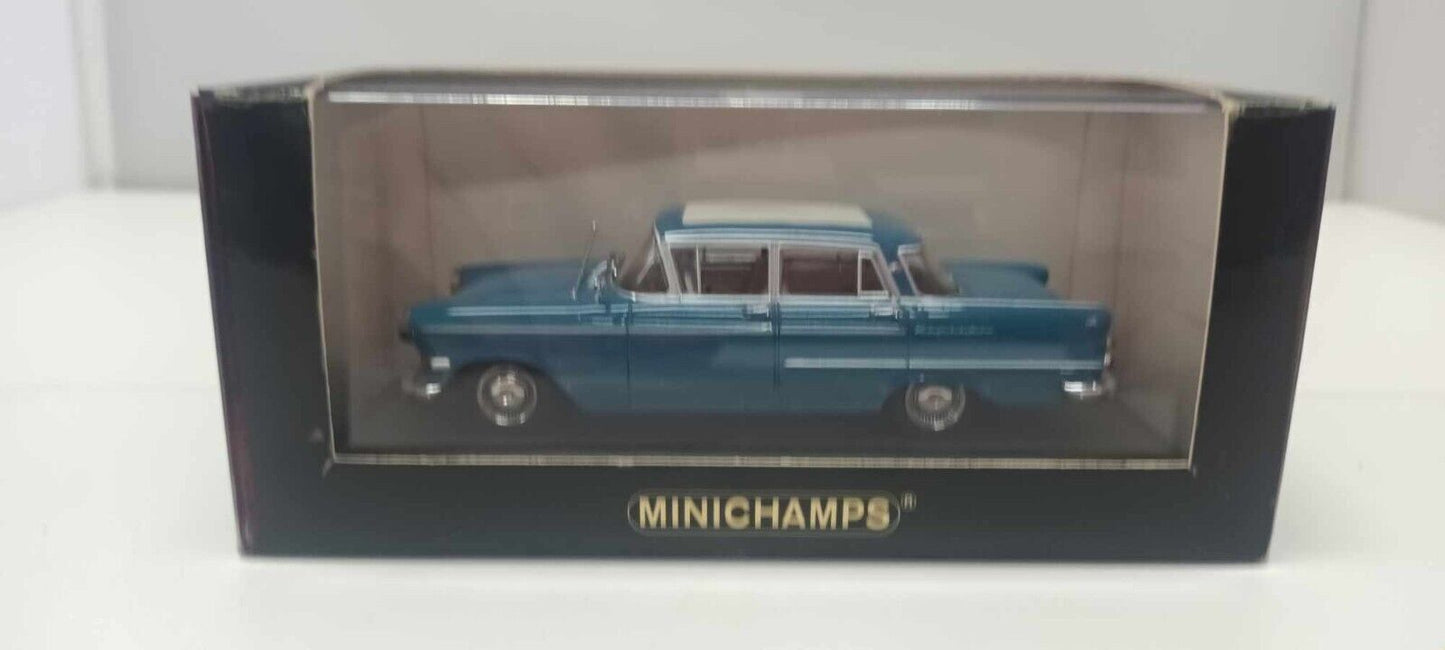 Opel Kapitan Bavariablau 1959 Blu Minichamps 1:43 Usato Limited Edition 3600 pcs