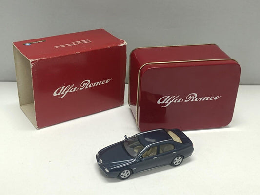 Alfa Romeo 166 - 1998 Grigio Grey Met Solido 1:43 Usato + Steel Box