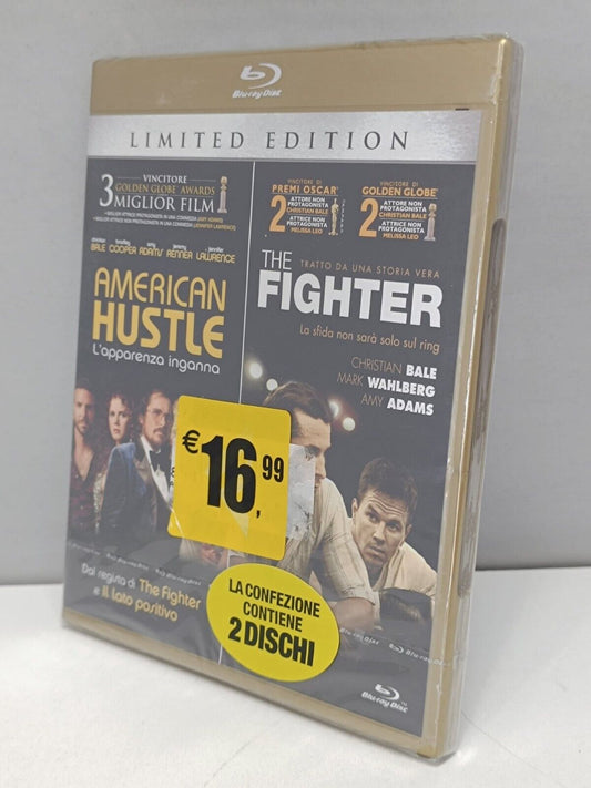 American Hustle + The Fighter Film Bluray Italiano Ita Nuovo 2 Dischi Limited