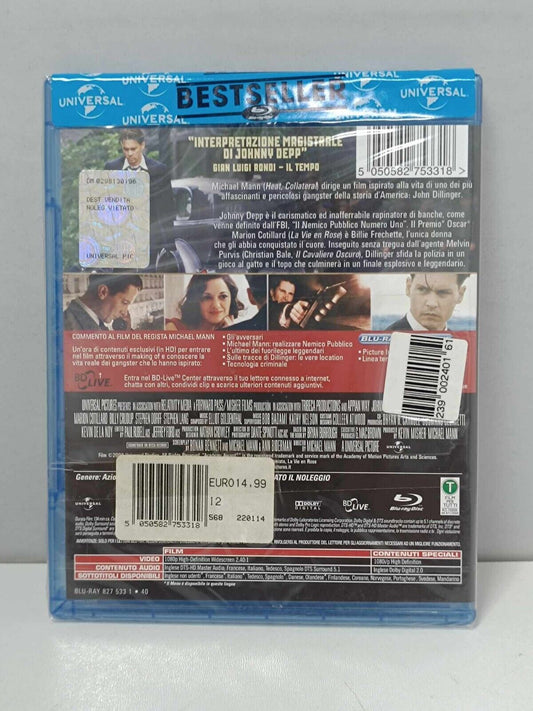 Nemico Pubblico Public Enemies Film Bluray Blu-ray Italiano Nuovo Johnny Depp