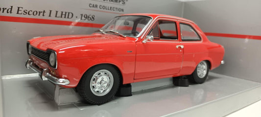Ford Escort I 1 LHD 1968 Red Rosso Minichamps 1:18 Usato + Box 1/18