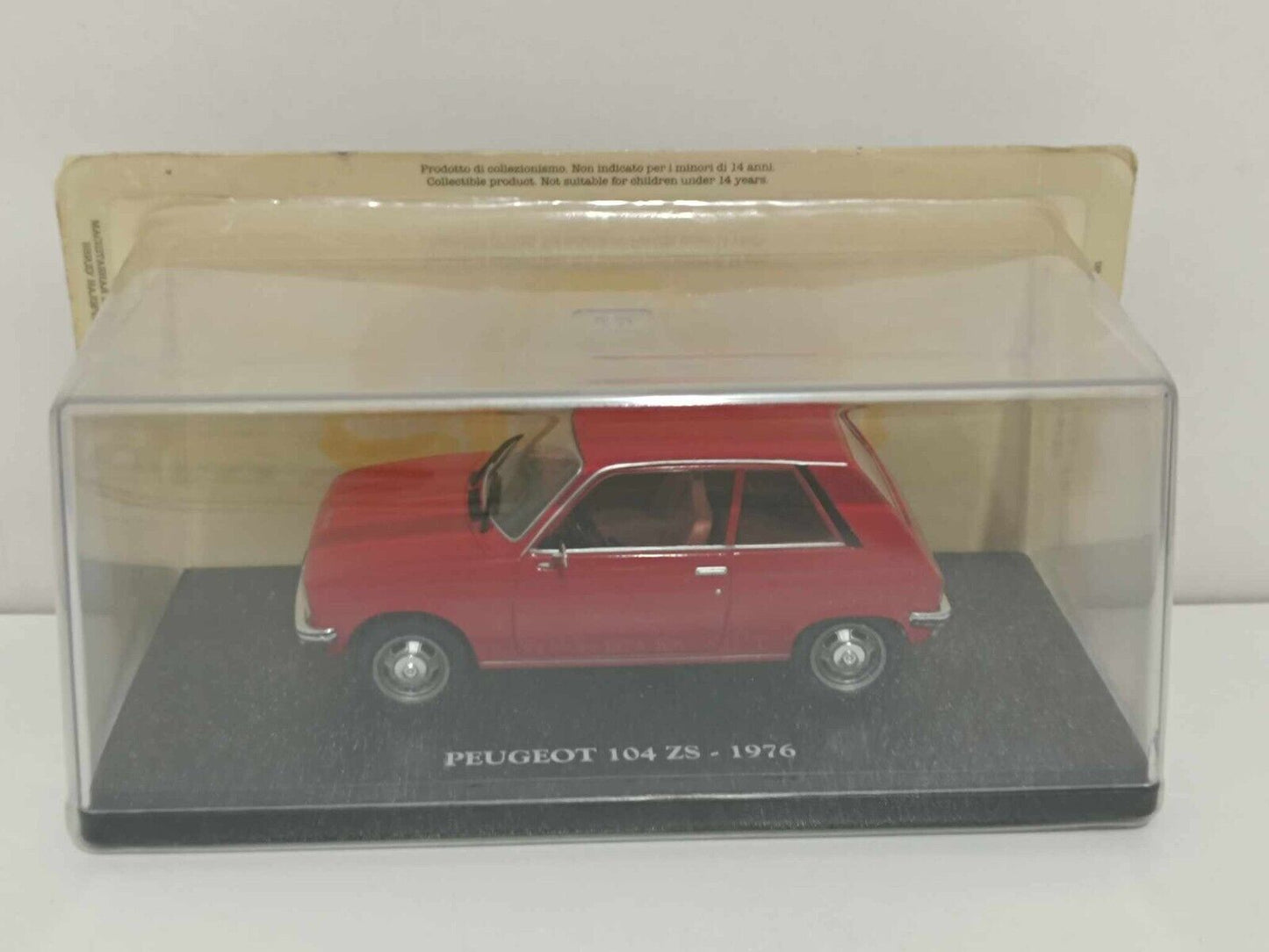 Peugeot 104 ZS 1976 1:24 Rosso Edicola Auto Vintage + Fascicolo