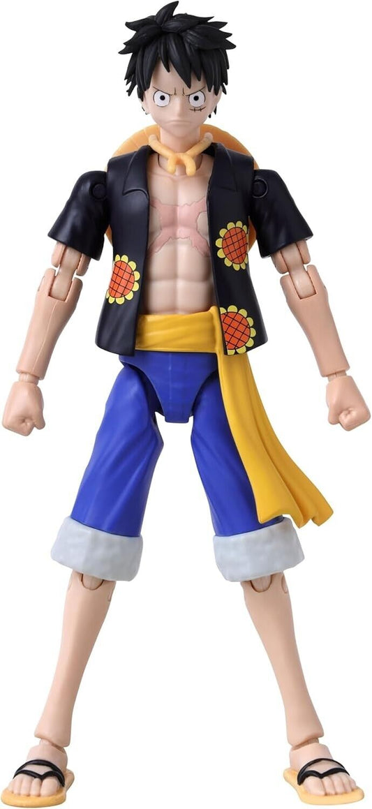 One Piece Monkey Luffy Dressrosa Action Figure Bandai Namco Anime Heroes Nuovo