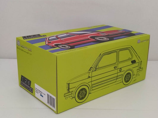 Box Fiat 126 Personal 4 Blue - Laudoracing 1:18 (Only Box)