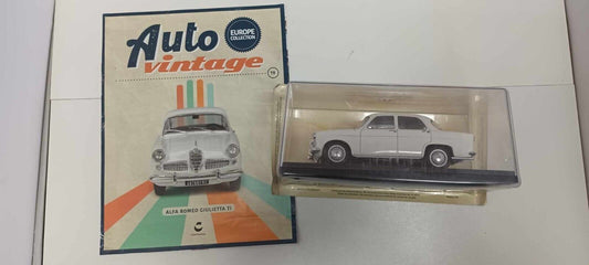 Alfa Romeo Giulietta TI 1958 Auto Vintage Europe Collection 1:24 Usato + Teca