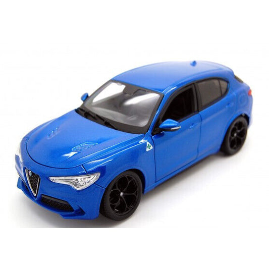 Alfa Romeo Stelvio Quadrifoglio Burago 1:24 Blu Misano Nuovo