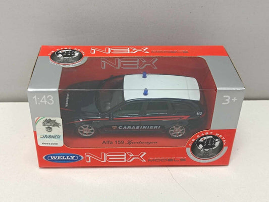 Alfa Romeo 159 Sportwagon 2006 Carabinieri Police Welly Nex 1:43 Nuovo