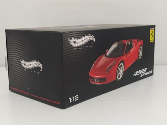 Box Ferrari 458 Italia Spider - Hot Wheels Elite 1:18 (Only Box)