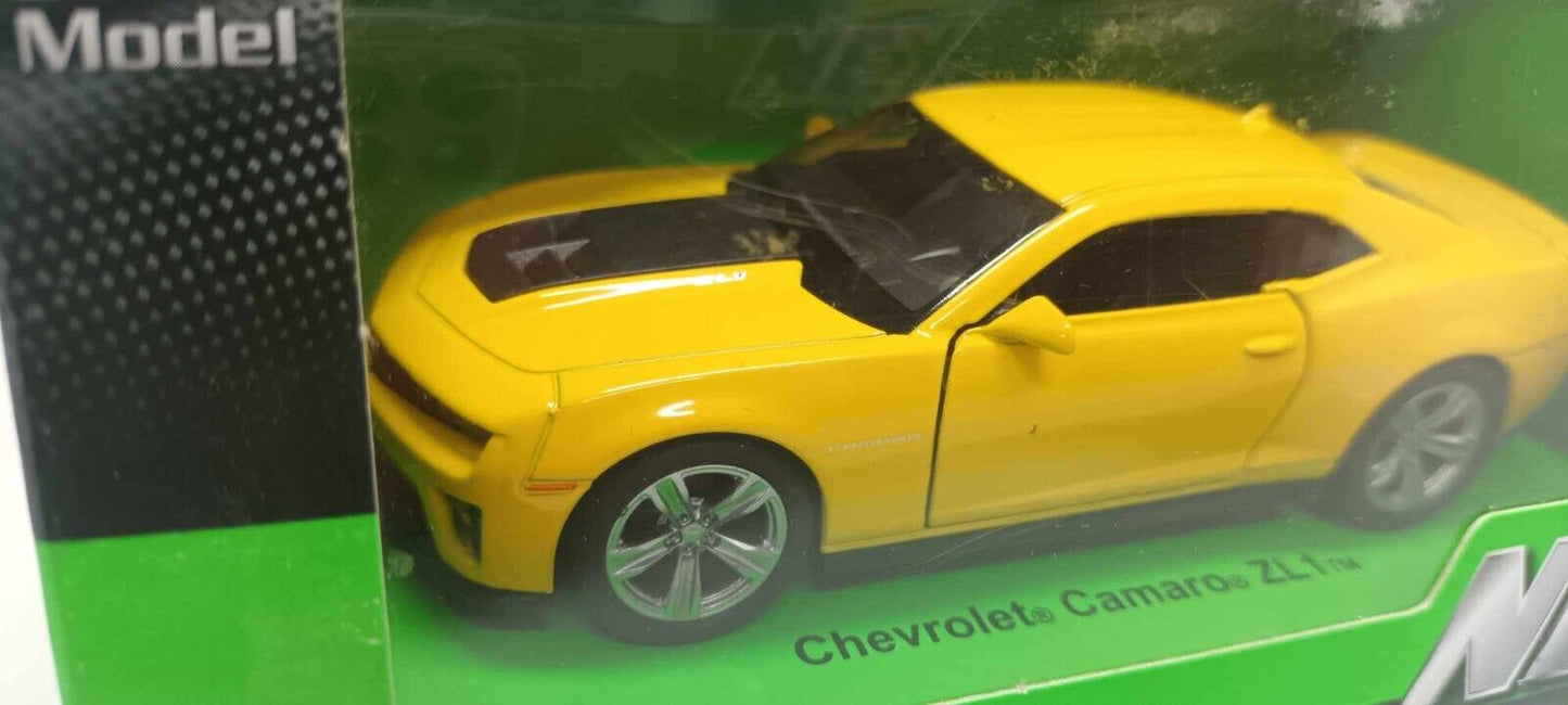 Chevrolet Camaro ZL1 Welly Nex 1:34 Giallo Yellow Nuovo GM Shop