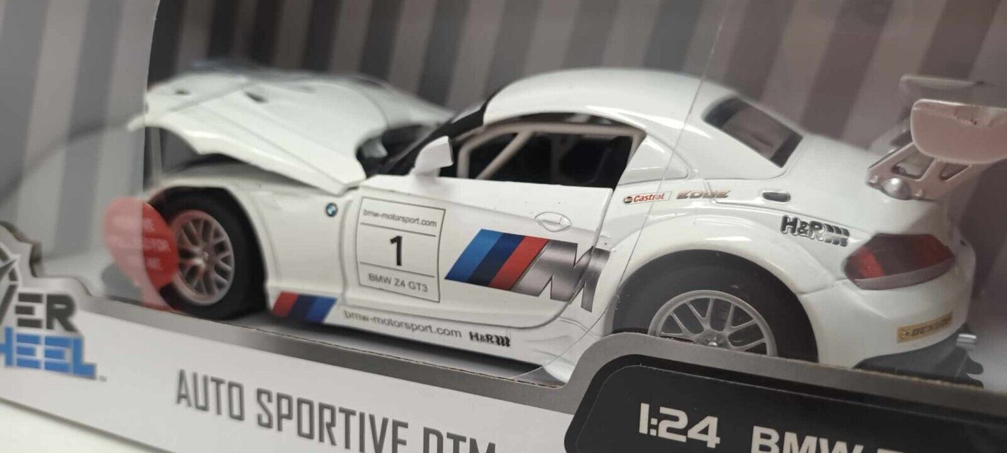 BMW Z4 GT3 Silver Wheel Auto Sportive DTM 1:24 Nuovo 1/24