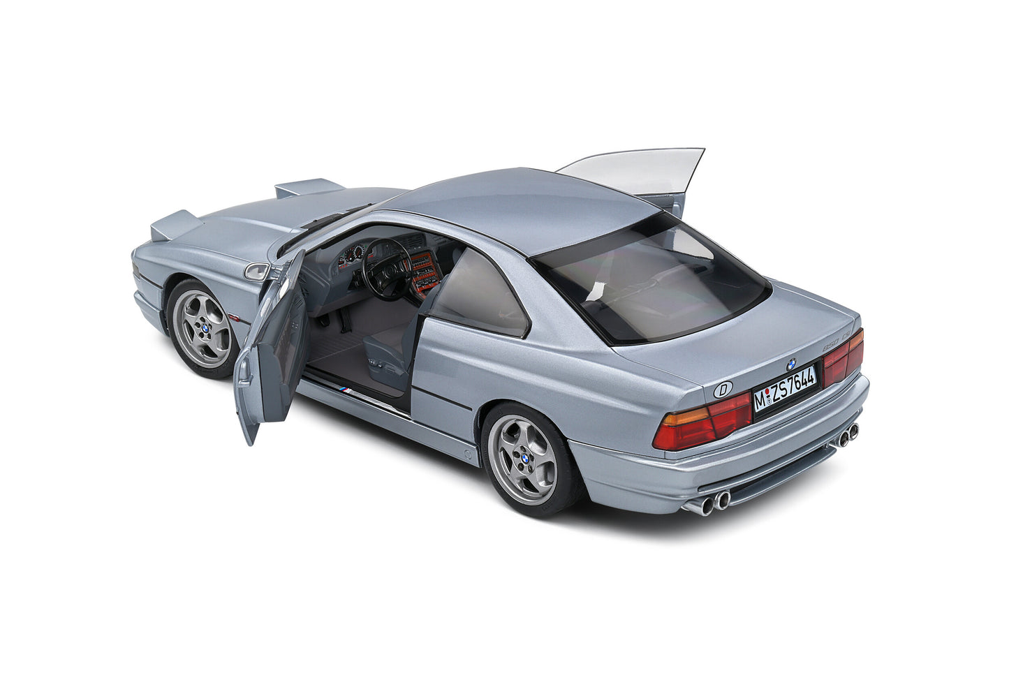 BMW 850 CSI E31 Silver Grey Met 1992 Solido 1:18 Nuovo 1/18