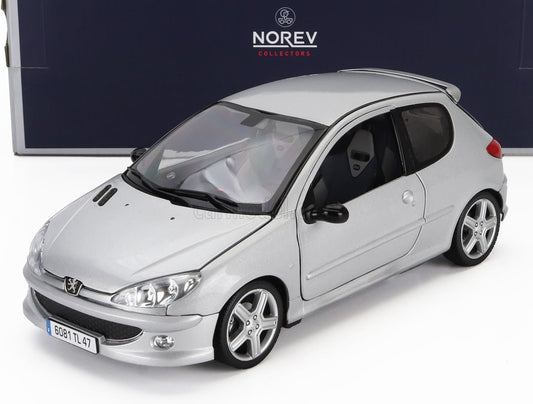 Peugeot 206 RC 2003 Alluminium Silver Norev 1:18 Nuovo 1/18