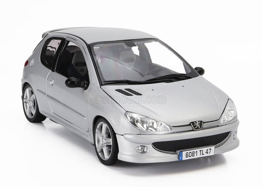 Peugeot 206 RC 2003 Alluminium Silver Norev 1:18 Nuovo 1/18