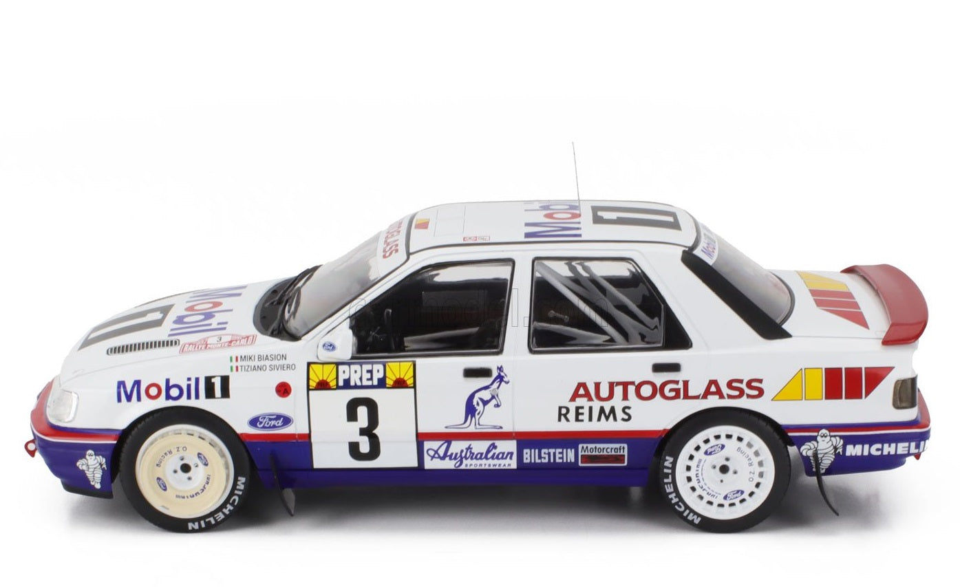 Ford Sierra RS Cosworth 4x4 #3 Rally Monte Carlo 1992 Modelcar MCG 1:18 Nuovo