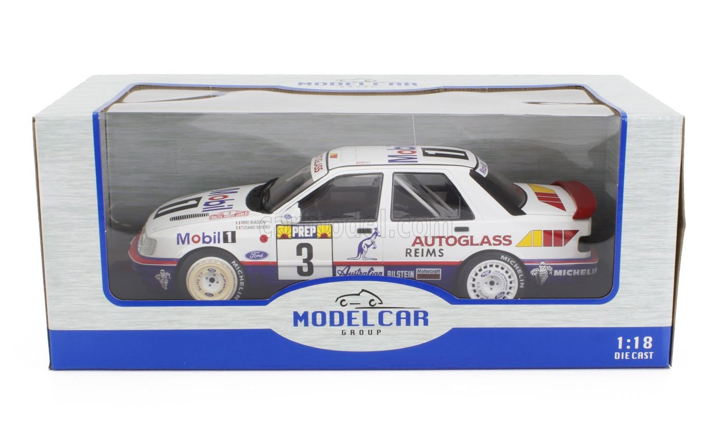 Ford Sierra RS Cosworth 4x4 #3 Rally Monte Carlo 1992 Modelcar MCG 1:18 Nuovo