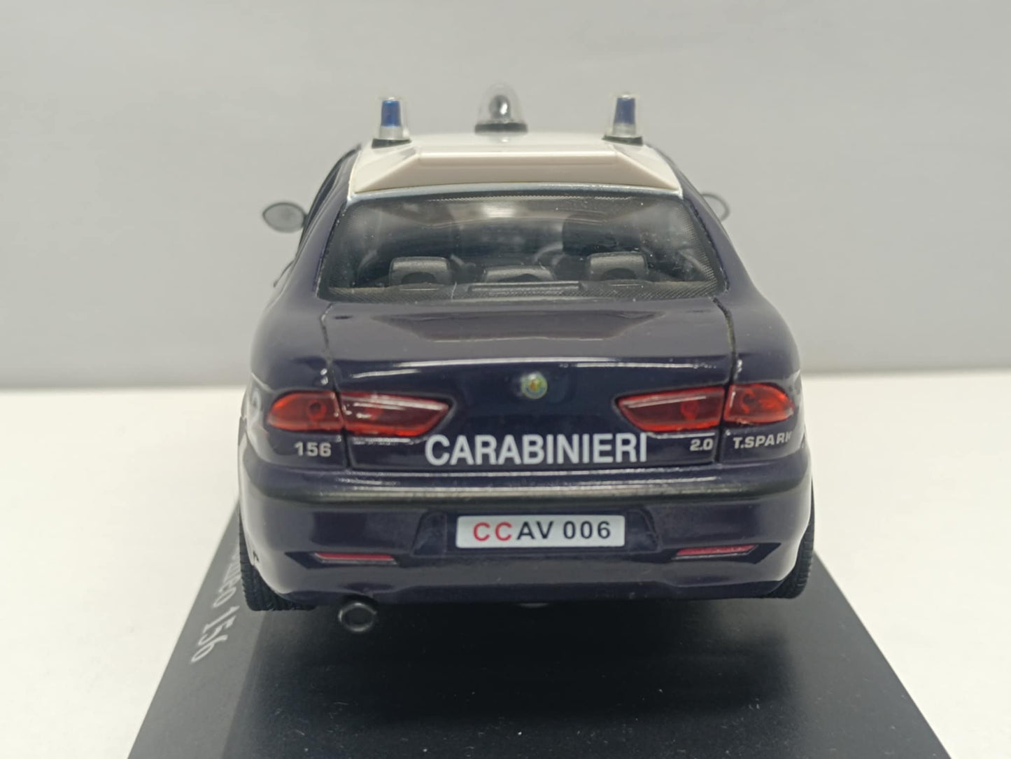 Alfa Romeo 156 Carabinieri Police 1998 Cararama Hongwell 1:24 Usato + Basetta