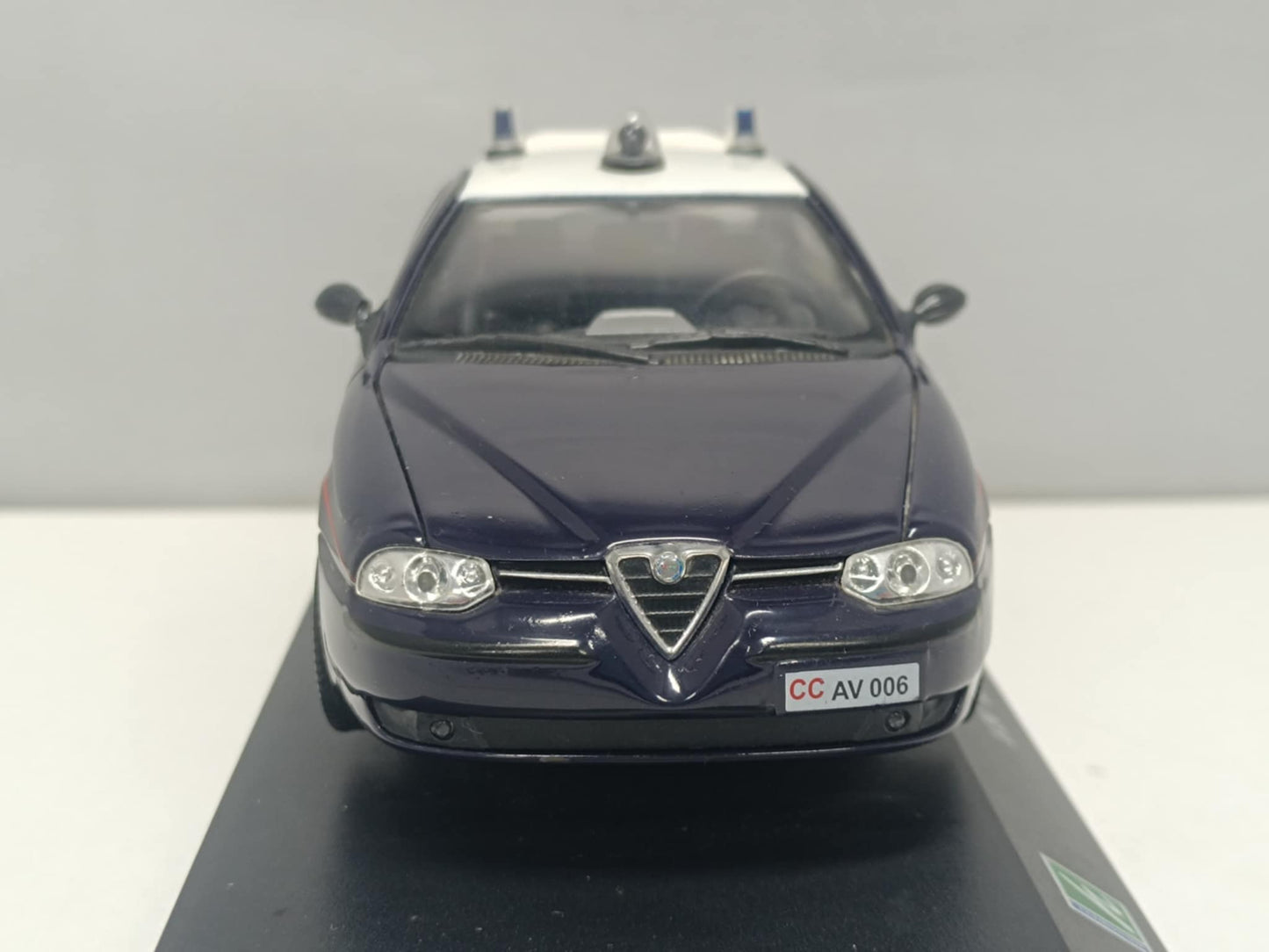Alfa Romeo 156 Carabinieri Police 1998 Cararama Hongwell 1:24 Usato + Basetta