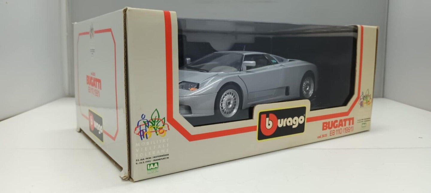 Bugatti EB 110 - 1991 SIlver Burago Bburago 1:18 Made in Italy 1/18