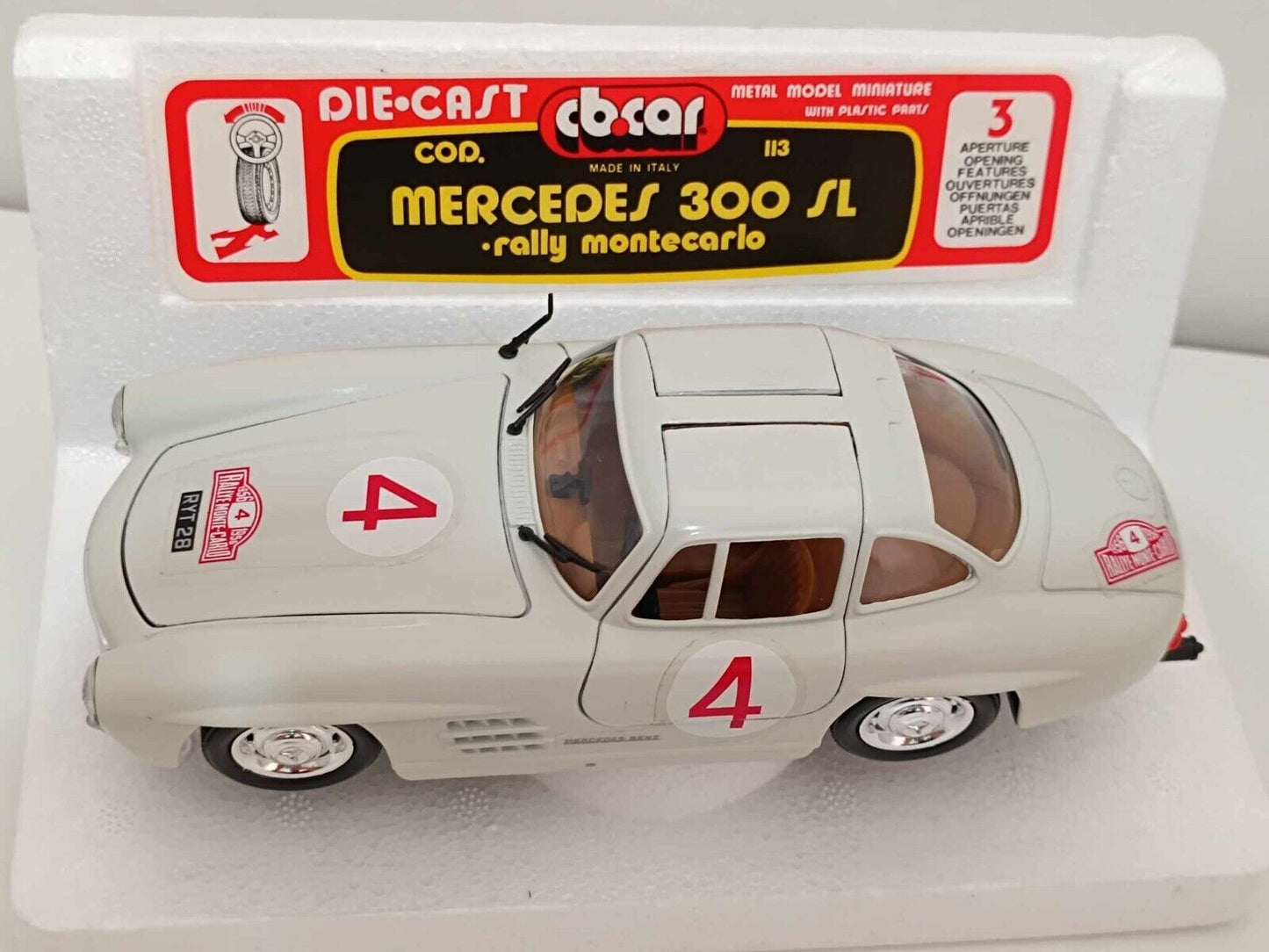 Mercedes 300 SL 54 Rally Montecarlo (1956) - CB.CAR 1:24 Vintage GM Shop 